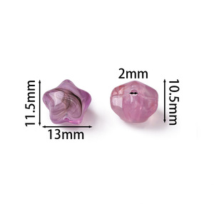 Cuentas de acrílico en forma de estrella, transparentes y translúcidas, para la fabricación de joyas, accesorios de bricolaje, 10 mm, colores surtidos - Product Image 2