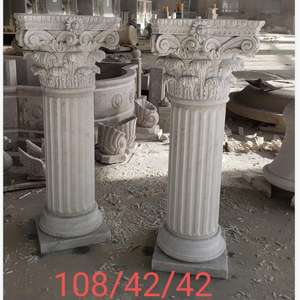 <span class=keywords><strong>Maison</strong></span> carrée décorative grecque de style européen moderne avec texture de marbre blanc naturel sculpté autour des piliers de porte de fille romaine - Product Image 5