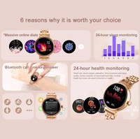 Reloj inteligente DM70 para mujer, resistente al agua, BT, llamada, pantalla Amoled de 1,04 pulgadas, monitoreo de salud, modos deportivos, asistente de voz, reloj inteligente para mujer