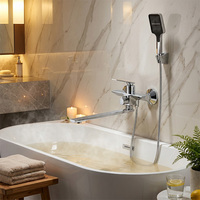 Robinet mural en laiton de luxe contemporain OEM/ODM Robinet de bain-marie Robinets de salle de bain Ensemble de douche