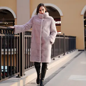 High End Luxury Excellent Comfortable Windproof Long Style Hand Make Real Fur Garment