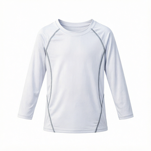 <b>Kids</b> Compression Shirt Long Sleeve Sports Breathable Quick Dry Polyester Spandex Baselayer for Soccer Running Training - Product Image 1