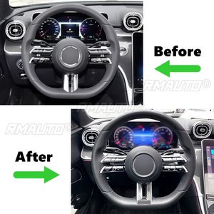 Marco Decorativo Plateado para Volante de Coche Mercedes-Benz Clase C/CLS/S/E W206 W213 C257 W223 AMG, Accesorios Interiores para Coche - Product Image 3