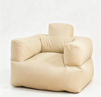 Coussin de fauteuil en tissu technique imperméable et anti-taches, style minimaliste nordique, neuf, pour canapé relax.