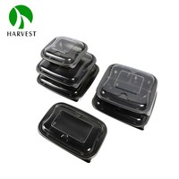 Conteneur alimentaire jetable en plastique pour plats à emporter, boîte à lunch portable en plastique, conteneur alimentaire rectangulaire jetable