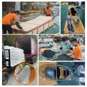 Kayak <span class=keywords><strong>gonflable</strong></span> double place <span class=keywords><strong>2</strong></span> <span class=keywords><strong>personnes</strong></span> en verre PC transparent de 3,1 à 4 m, écologique, avec pagaies, pour lacs et rivières - Product Image 4