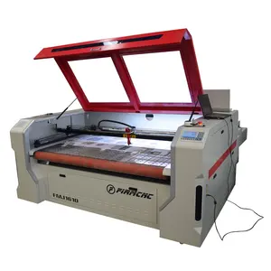 1610 Lazer Cutter Alimentation Automatique Cnc Co2 Laser Découpe Gravure Machine pour Tissu Cuir Tissu Papier Textile