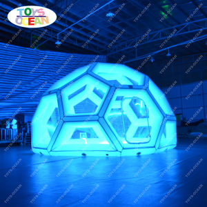 Tienda de campaña transparente inflable personalizada, tienda de campaña de cúpula transparente para fútbol al aire libre, casa inflable de burbujas herméticas para eventos de Camping - Product Image 4