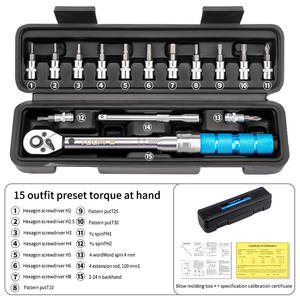 Juego de Llaves Dinamométricas para Bicicleta de Acero Inoxidable de 1/4 de Pulgada, de 2 a 14 Nm, <span class=keywords><strong>Kit</strong></span> de Herramientas de Reparación de Bicicletas Negras para Bicicletas de Montaña <span class=keywords><strong>MTB</strong></span> - Product Image 6