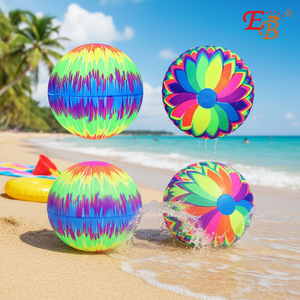 Pelota de Playa Inflable Tie-Dye de 9 Pulgadas y 70G, 144 Piezas/Caja, Modelo 375812, Ideal para Diversión al Aire Libre - Product Image 3