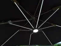 Luz Led Solar para Patio y jardín, sombrilla de exterior, paraguas romano con luz LED, 3m de diámetro