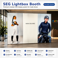Stand Espositivo Modulare con Illuminazione LED, Installazione Rapida, Portatile, Personalizzabile per Fiere, Espositore in Tessuto