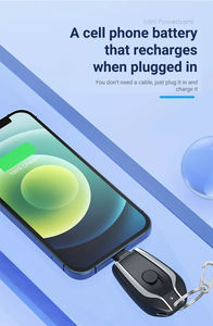 พาวเวอร์<span class=keywords><strong>แบ</strong></span>งค์ขนาดเล็ก1500mAh <span class=keywords><strong>แบ</strong></span>บพกพาชาร์จเร็วพวงกุญแจห่วงโซ่พลังงานสำรอง - Product Image 4