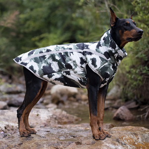 Abrigo de camuflaje de invierno para perros grandes, chaqueta acolchada reflectante a prueba de viento, ropa cálida para mascotas al aire libre - Product Image 1