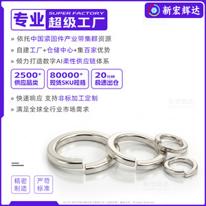 Xin Honghuida - Arandelas de Resorte Abiertas de Acero al Carbono Niquelado M2 M2.5 M3 M4 M5 M6 M8 Grado A GBT 93-2025 - Product Image 3