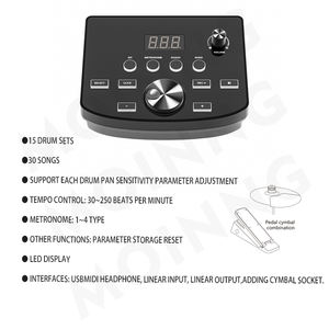 MOINNG Batterie électronique professionnelle, kit de batterie électronique, prix d'usine, ensemble de percussion électronique, livraison rapide dans le monde entier - Product Image 2