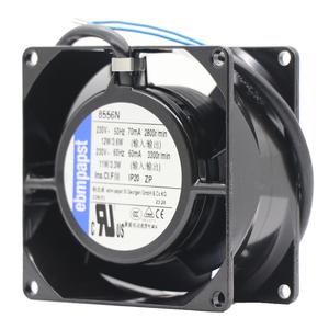 Ventilador Axial de Refrigeración ebm-papst 8556N 24V DC 80mm, Alta Fiabilidad, Ventilador de Refrigeración para Equipos Industriales - Product Image 1