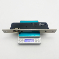 Serrure à mortaise silencieuse 85 mm avec corps de serrure à mortaise, loquet à rouleaux, plaque frontale en acier inoxydable 304, finition chromée brillante ANSI