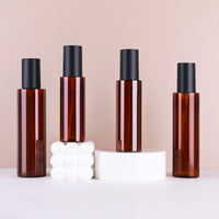 Flacon de pulvérisation de lotion pour animaux de compagnie ambré 100-200ml personnalisé respectueux de l'environnement bouchon de tête de pompe de presse rechargeable à brume fine de 150ml