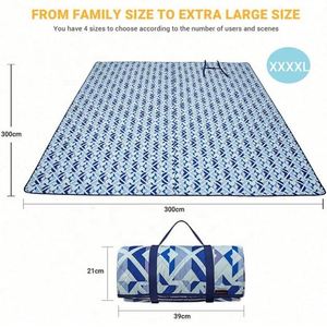 Custom Printed Acrylic Recyclable Large Waterproof All Season Hiking Picnic <b>Blanket</b> Mat - Product Image 2