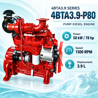 Moteur diesel 4 cylindres CUMS 4BTA3.9-P80 58 kW 78 CV 1500 tr/min pour l'irrigation agricole, l'exploitation minière et les équipements de pompage industriels