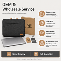 Housse pour ordinateur portable, fine, légère, avec poche pour poignée, pour ordinateur portable de 13,6 à 15,6 pouces, pour les voyages d'affaires et le bureau