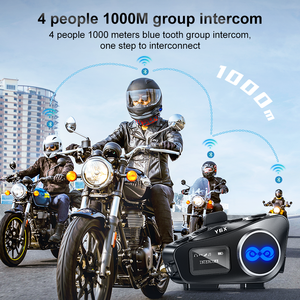Y6X 5,1 Chips casco impermeable Blue Tooth comunicaciones intercomunicador 4peopel motocicleta intercomunicador grupo con pantalla FM y Oled - Product Image 5
