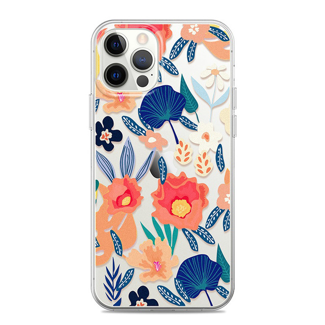 Flower Design Lady Shockproof case Phone for iphone 13 Pro Max 11XR