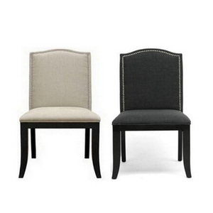 <strong>Mahogany</strong> Wood Legs Commercial US Low Tax <strong>Dining</strong> <strong>Chairs</strong> With Armrest and Beige Linen Fabric Upholstered DC-155 - Product Image 4
