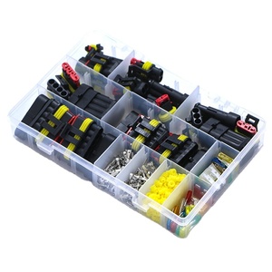 240 mảnh gói Xenon Xe kết nối không thấm nước 1-6 lỗ <span class=keywords><strong>HID</strong></span> dây nịt dây điện với Đồng địa chỉ liên lạc Nylon nhà ở 45A Đánh giá hiện tại - Product Image 2