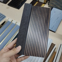 Vente en gros OEM de haute qualité pour l'intérieur Panneau mural décoratif PS en plastique composite 3d pvc charbon de bois de couleur dorée