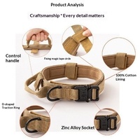 Collier tactique pour chien robuste avec boucle en alliage, en nylon de luxe, haute qualité, pour grands chiens, à double anse, décontracté, à dégagement rapide