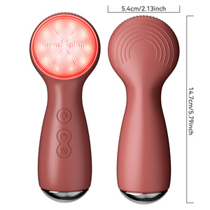 Cepillo de limpieza facial eléctrico con masaje vibratorio ultrasónico de silicona para limpieza profunda de poros y cuidado de la piel - Product Image 2