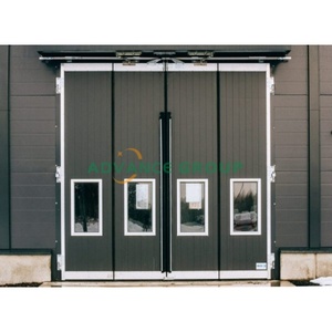 Puerta plegable <span class=keywords><strong>corredera</strong></span> industrial Partición de almacén de acero que ahorra espacio con puertas industriales de fácil instalación - Product Image 4