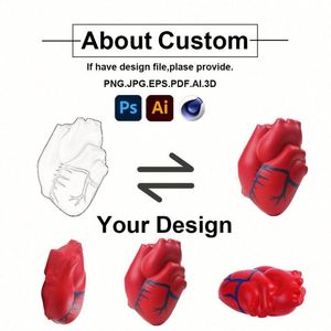 Logo Medical Human Custom Shape Stress Heart Squeeze Pu <b>Foam</b> Ball - Product Image 2