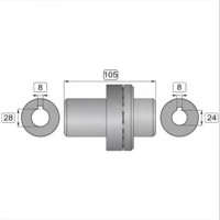 Accouplements flexibles Amsturdy 28 mm pour arbre de moteur mâle, pour moteurs électriques