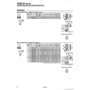 นิวเมติก SMC ฟิตติ้งแบบ one-touch KQ2LU12-03GS ชิ้นส่วนนิวเมติก - Product Image 1