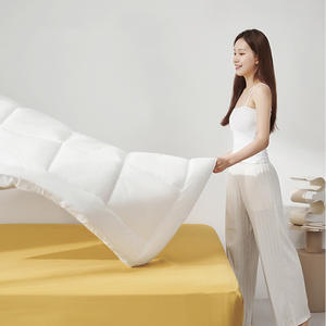 Surmatelas personnalisé couleurs coton extra épais matelassé surmatelas housse de <span class=keywords><strong>couette</strong></span> ensemble drap-housse housse pour hôtel ensemble de literie - Product Image 6