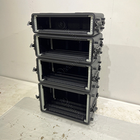Boîtier d'amplificateur de puissance rembourré en plastique HDPE PE détachable, profondeur du corps 260 mm 390 mm, rack 19 pouces, flight cases