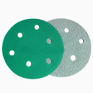 Outils abrasifs DMS Disque de ponçage 5 pouces 8 <span class=keywords><strong>trous</strong></span> Film vert Papier de sable <span class=keywords><strong>Crochet</strong></span> et boucle Papier de verre pour polissage automobile - Product Image 2