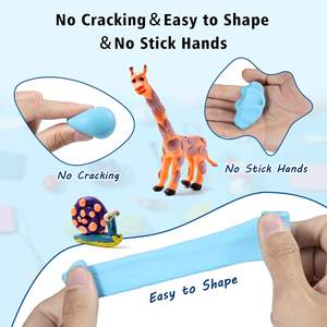 Kit de arcilla seca al aire, Luz Súper suave para niños, modelo DIY, herramientas para esculpir arcilla mágica, <span class=keywords><strong>bolsa</strong></span> decorativa de plastilina no pegajosa - Product Image 5