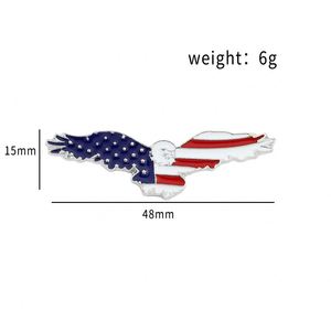 American Flag Stripes <b>Badge</b> and Flag Lapel <b>Pin</b> Stars Metal <b>Badge</b> for USA Patriots Soft Enamel <b>Pin</b> - Product Image 2