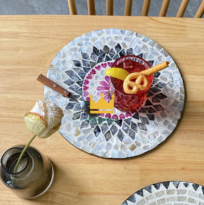 Sous-plats modernes écologiques en bois avec incrustation de nacre, base en laque, épaisseur 10 mm, pour table à manger, haute qualité, Vietnam - Product Image 2