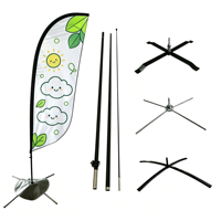 Drapeau plume personnalisé en polyester imperméable, portable, pour promotion extérieure, idéal pour concessionnaires automobiles et entreprises