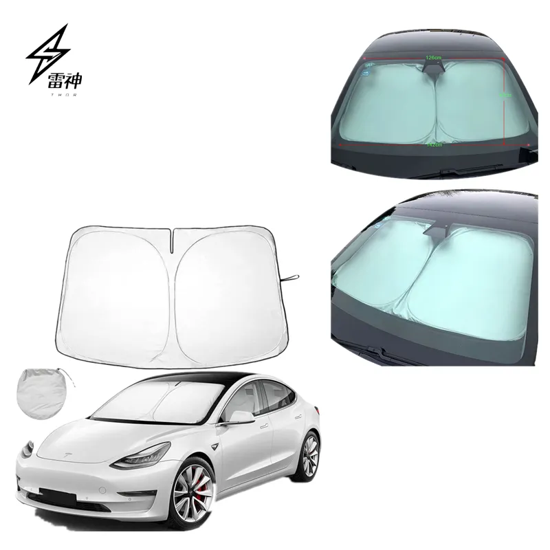Open simple folding storage in one second Summer Hot Selling New Arrival for Tesla Model 3 Sunshade for Tesla UV Protection