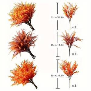 Autumn Artificial Plants 30cm-100cm High Simulation Leaves Indoor Outdoor Decorative Flower Thanksgiving Home <b>Wedding</b> <b>Props</b> - Product Image 5
