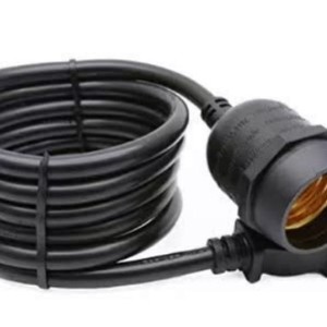 <b>E27</b> <b>Lamp</b> <b>Holder</b> With Wire Outdoor Waterproof Socket Plastic 10A 250V Safety <b>Lamp</b> Base For Garden Farm Lighting - Product Image 1