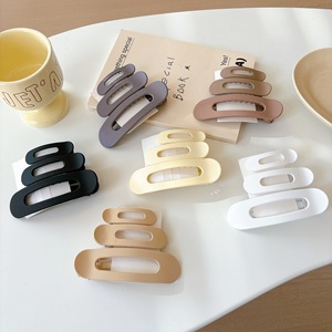 千金批发定制Logo哑光发夹套装大号防滑发夹女简约塑料发饰 - Product Image 2