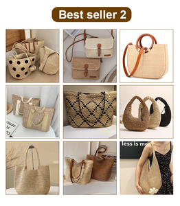 Borse di Paglia Artigianali Personalizzate da Donna, Grandi Borse Estive da Spiaggia all'<span class=keywords><strong>Uncinetto</strong></span>, <span class=keywords><strong>Borsa</strong></span> <span class=keywords><strong>a</strong></span> Spalla, Pochette di Lusso per Donna - Product Image 6