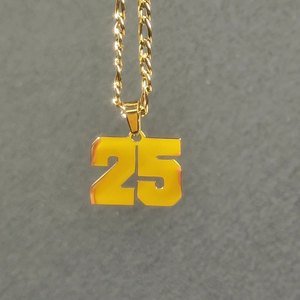 Mặt dây chuyền số áo đội bóng chày, bóng rổ, bóng đá nam bán chạy, số 1-99, chất liệu thép không gỉ - Product Image 5